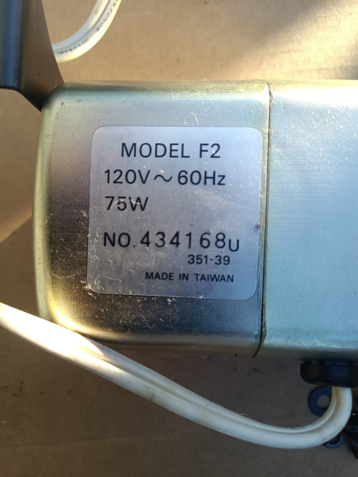 BabyLock Model BL1500 Sewing Machine- MOTOR F1