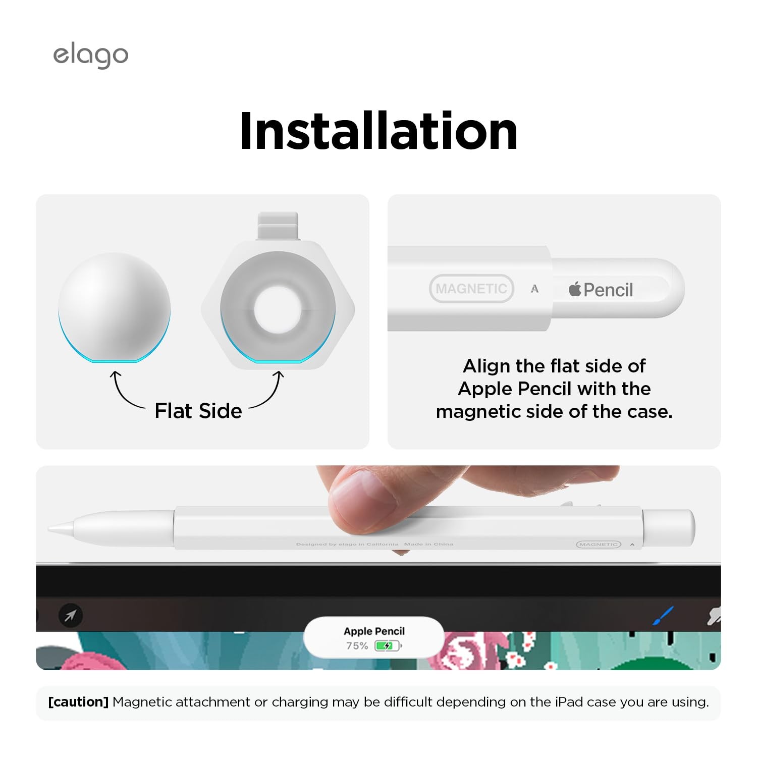 elago MONAMI Apple Pencil Pale White