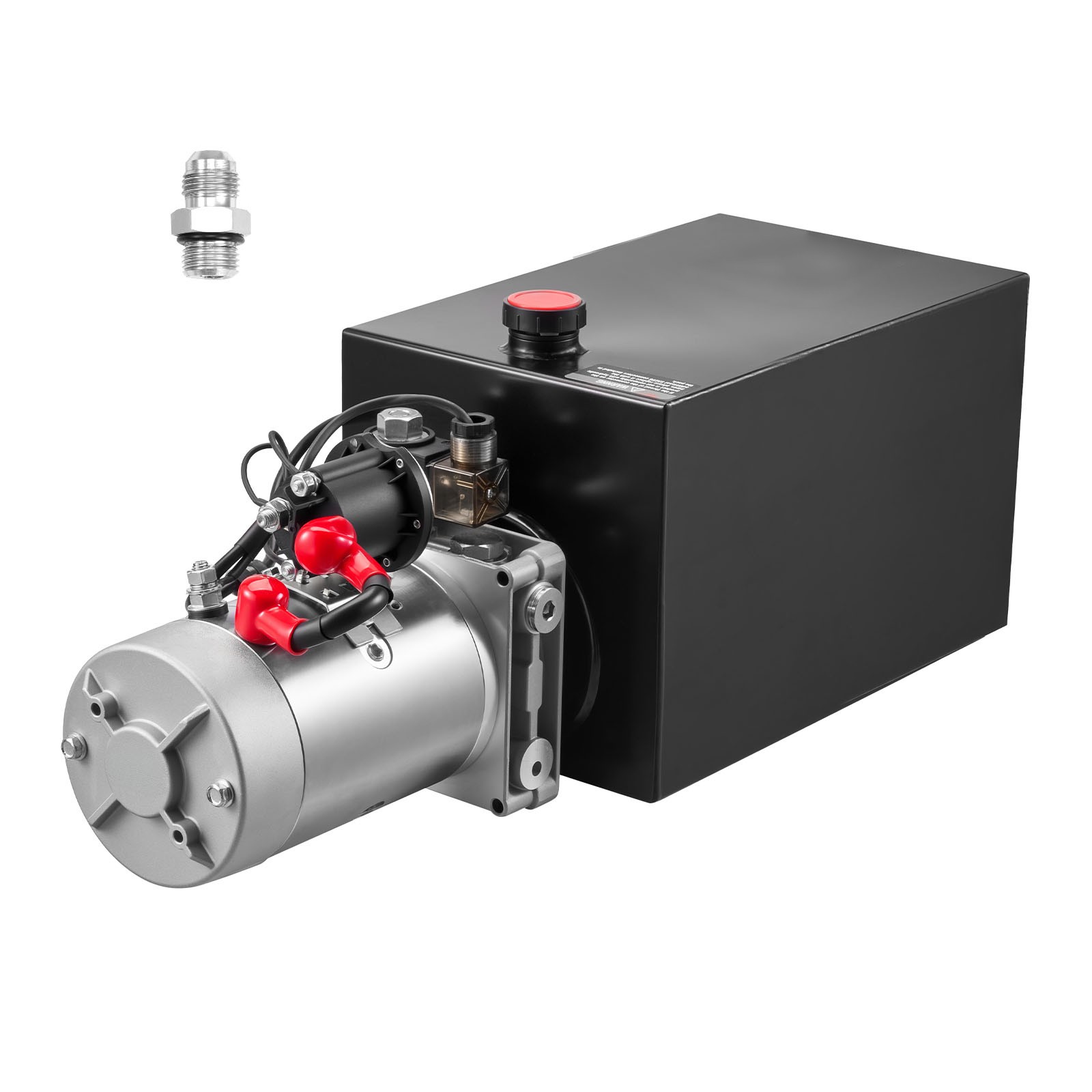 Uimoso 15 Quart Hydraulic Pump Single Acting DC 12V Dump Trailer Power Unit Pack