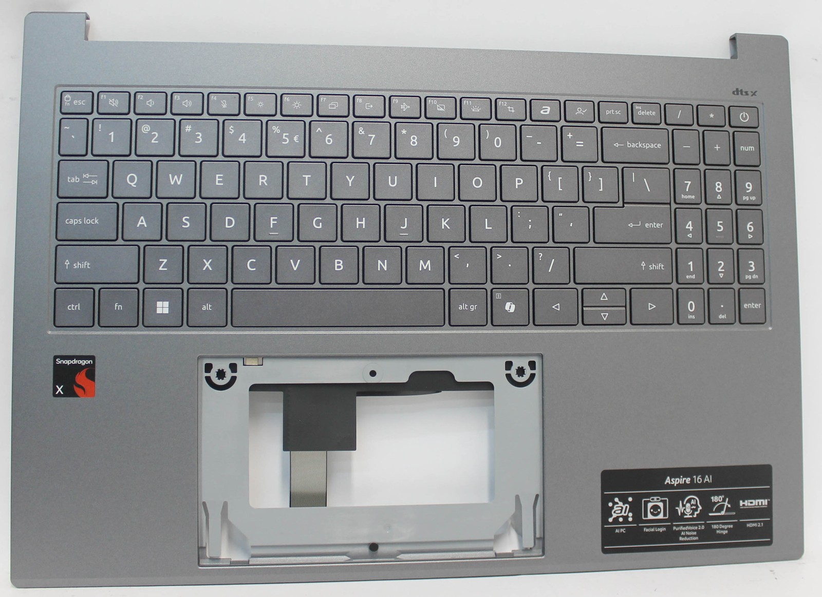 6B.JLNN2.001 Acer Aspire 16 A16-11MT Palmrest Keyboard US Top Cover Grade A