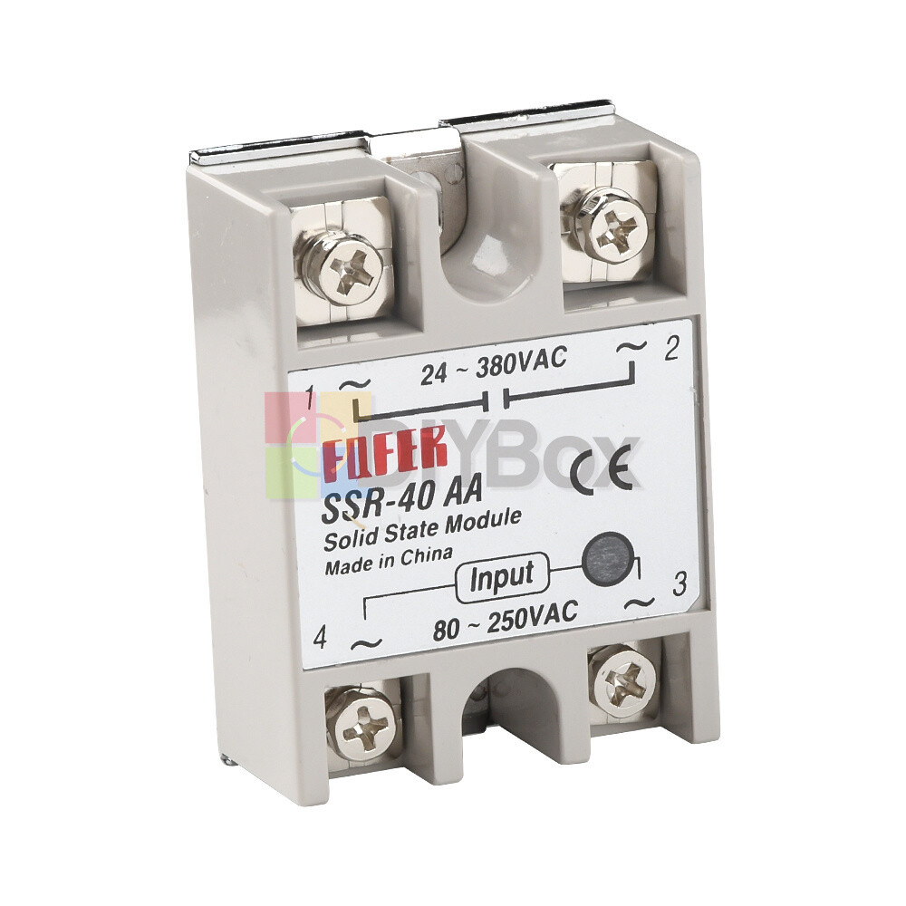 SSR-40AA 40A Solid State Relay Module SSR 80-250V AC / 24-380V AC USA