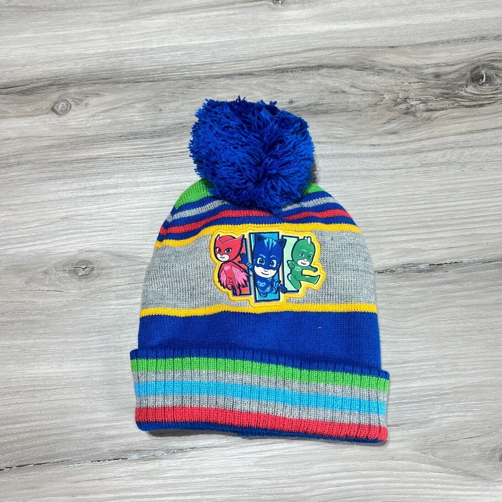 PJ Masks Beanie Hat Cap Acrylic Knit Youth Toddler Multicolor EUC