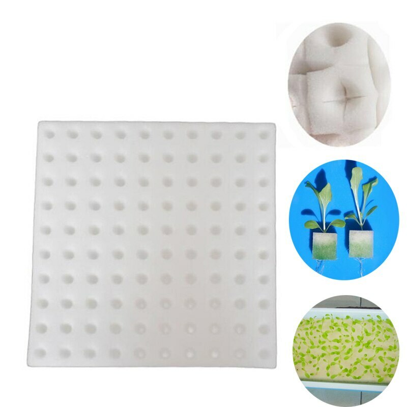 100pcs/sheet Square Soilless Hydroponic Sponge for Greenhouse Vegetable Planting