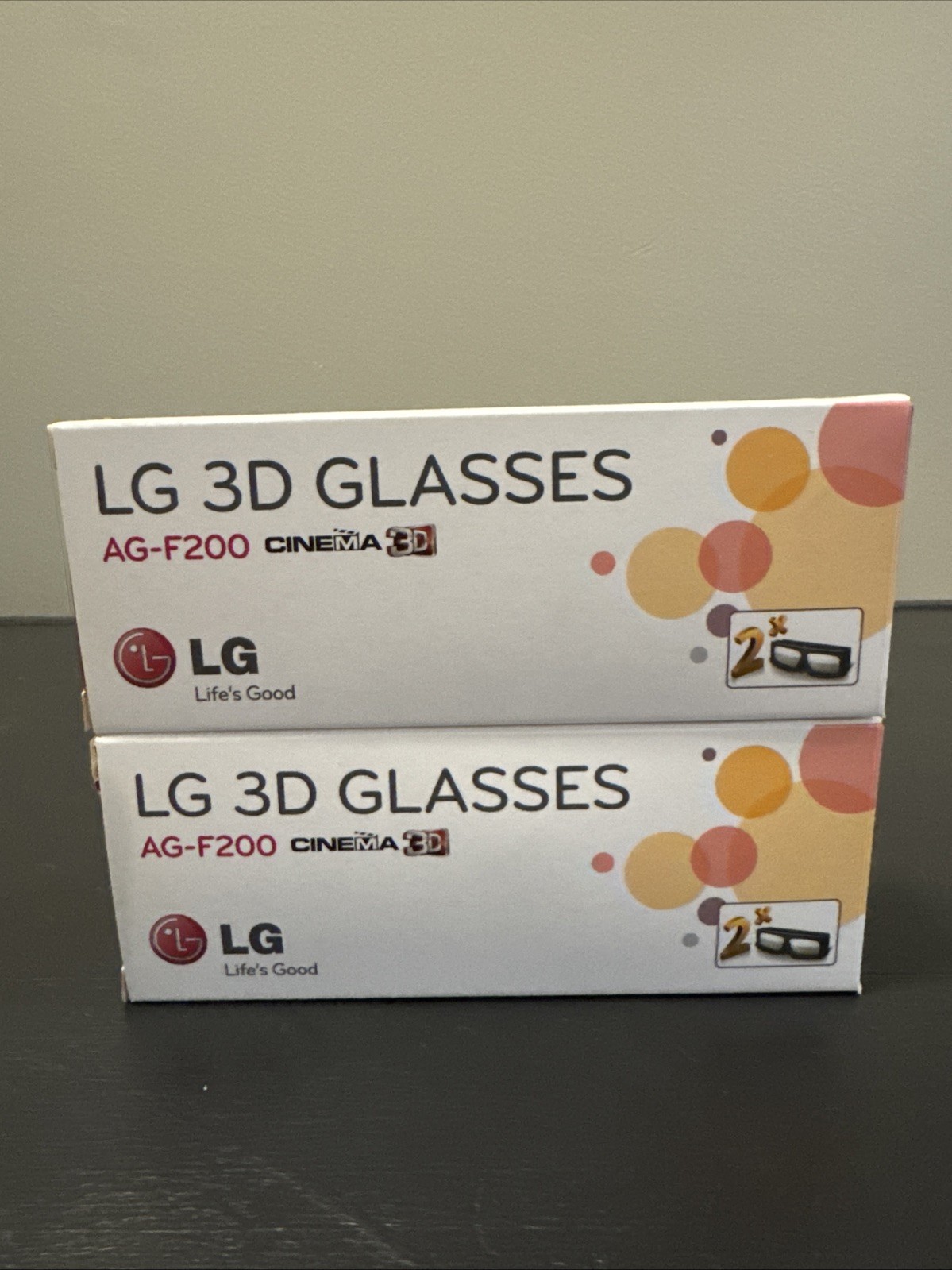 LG 3D Glasses AG-F200 Two Sets (4 Total Pairs) *NEW* With Open Box