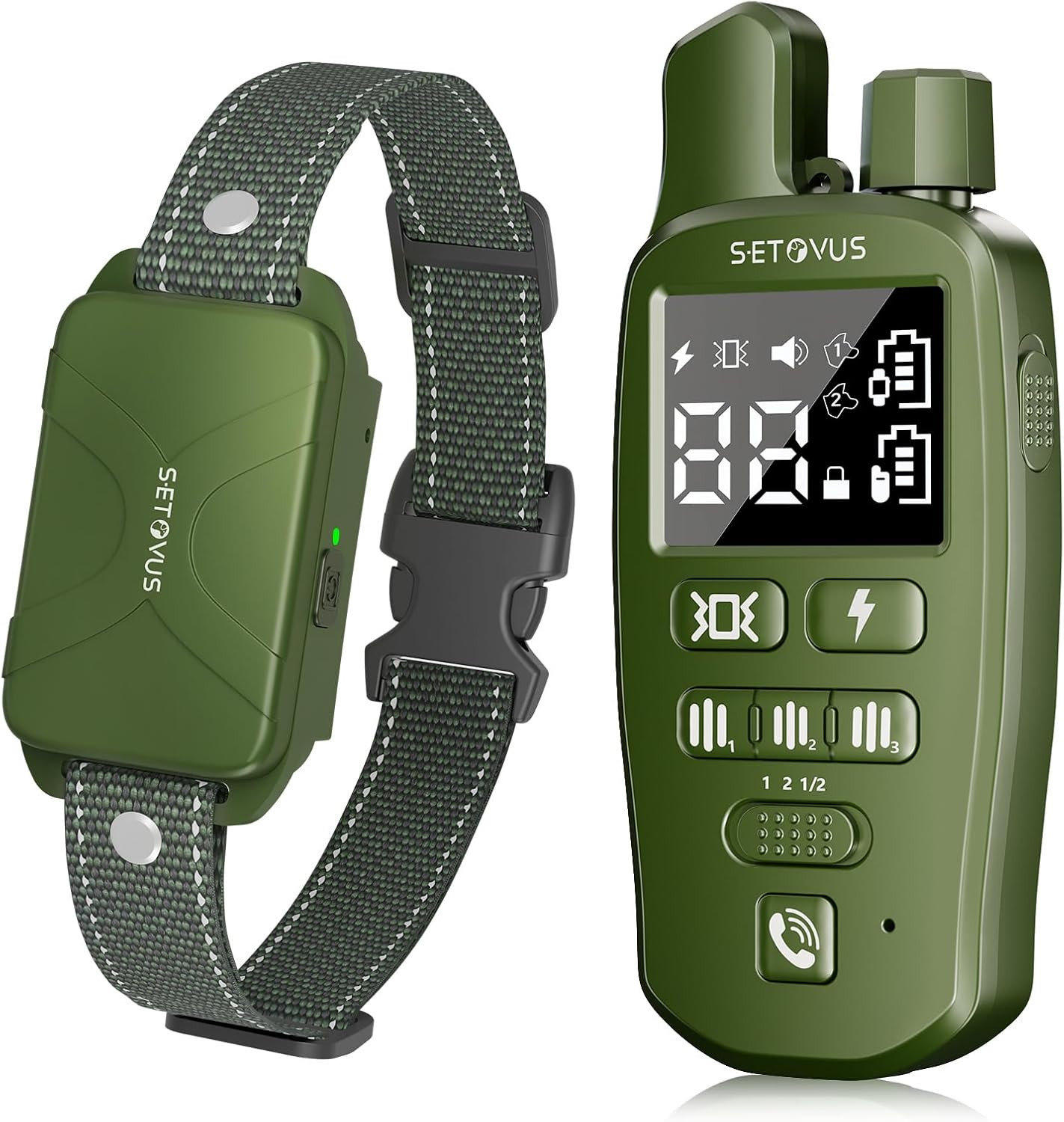 Dog Shock Collar, 4500 FT Dog Training Collar with Remote, Waterproof Bark Colla