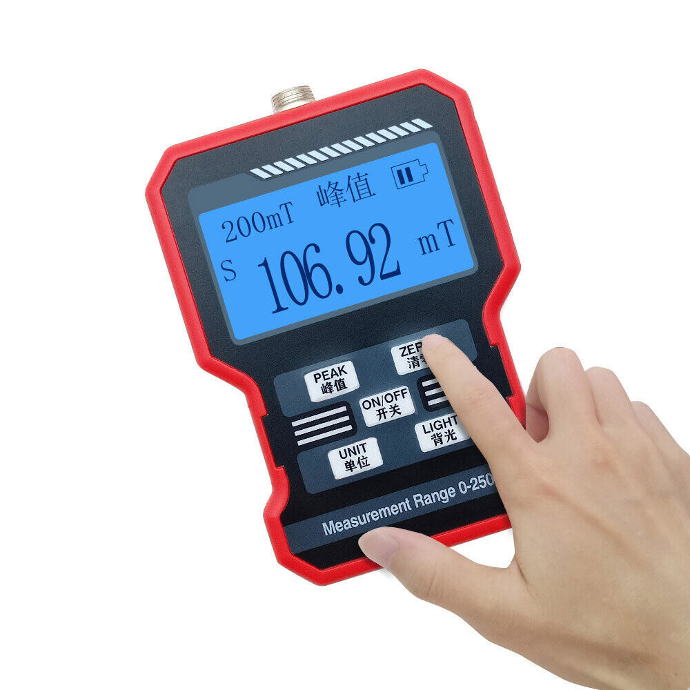 High Precision Digital Tesla Meter Flux Gauss Meters Magnetic Field Detector new