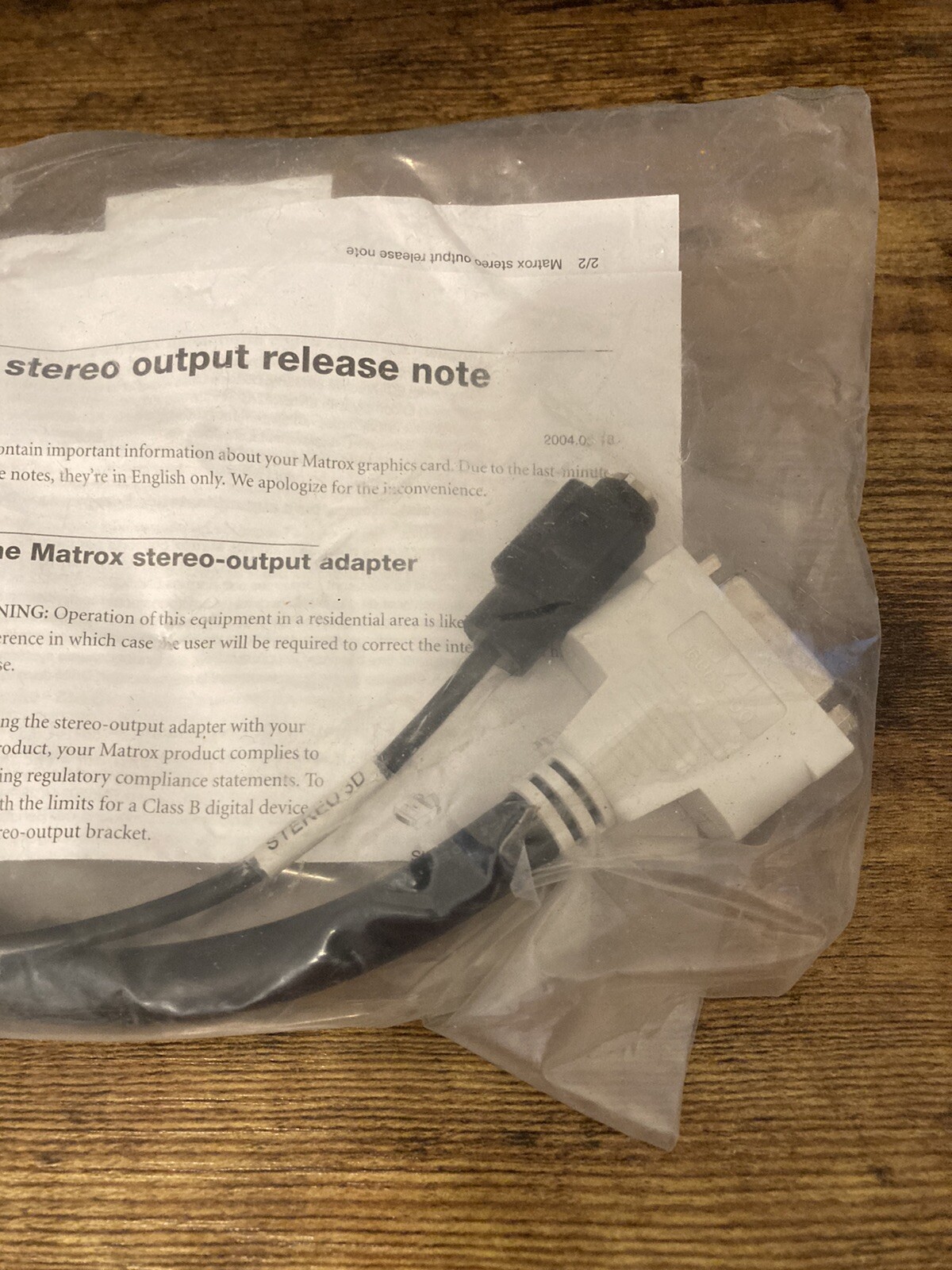 Matrox Stereo Output Adapter Accessory Pack