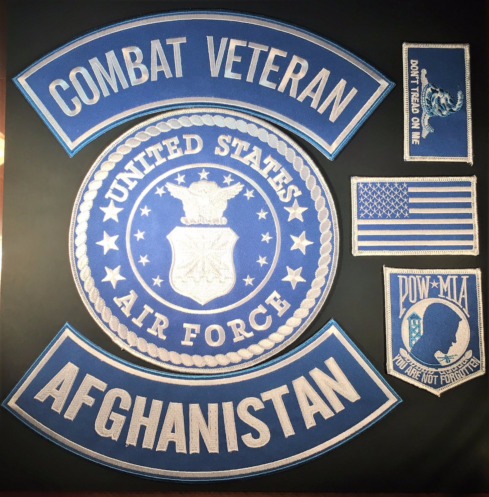 US AIR FORCE COMBAT VETERAN AFGHANISTAN MILITARY MOTORCYCLE LOT OF 6 PATCHES