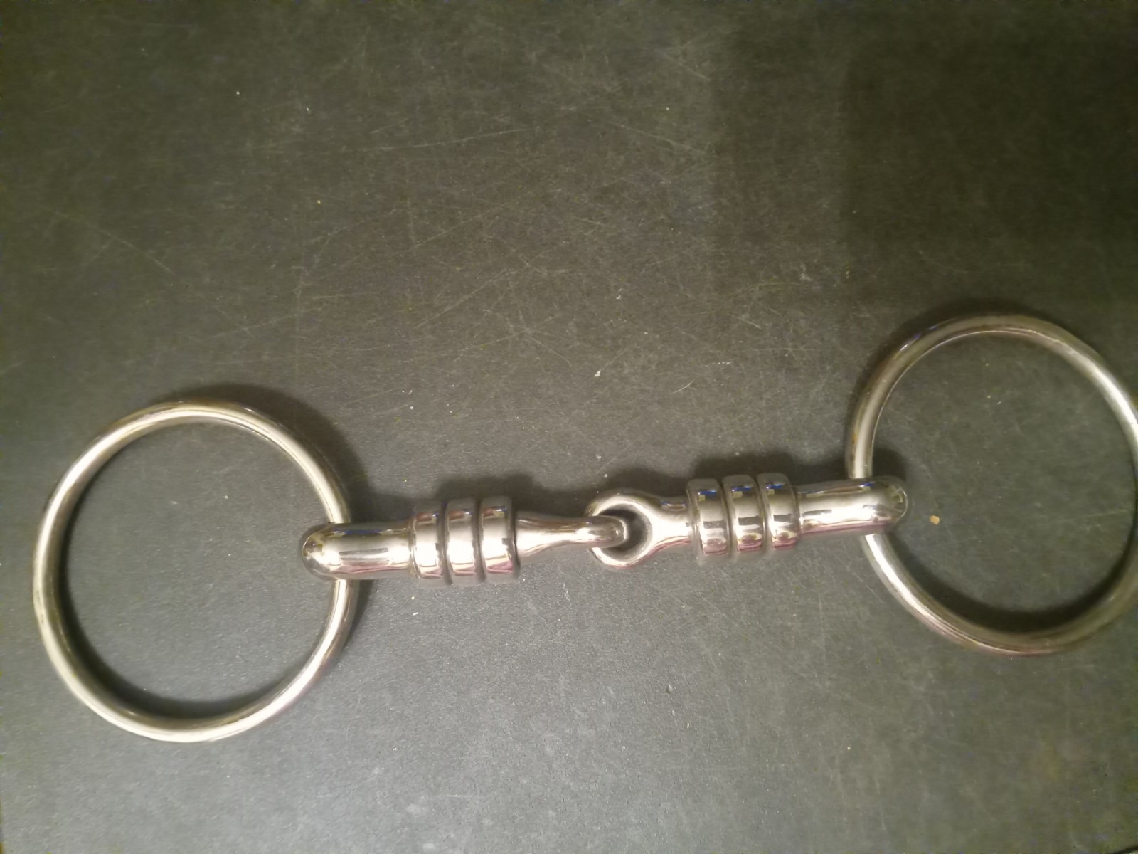 New Loose ring Snaffle Bit stainless rollers 5 in mouth cherry roller