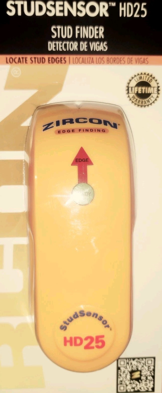 Zircon-StudSensor HD25 Stud Finder-Locate Stud Edges up 3"In: New :Fast S&H Out