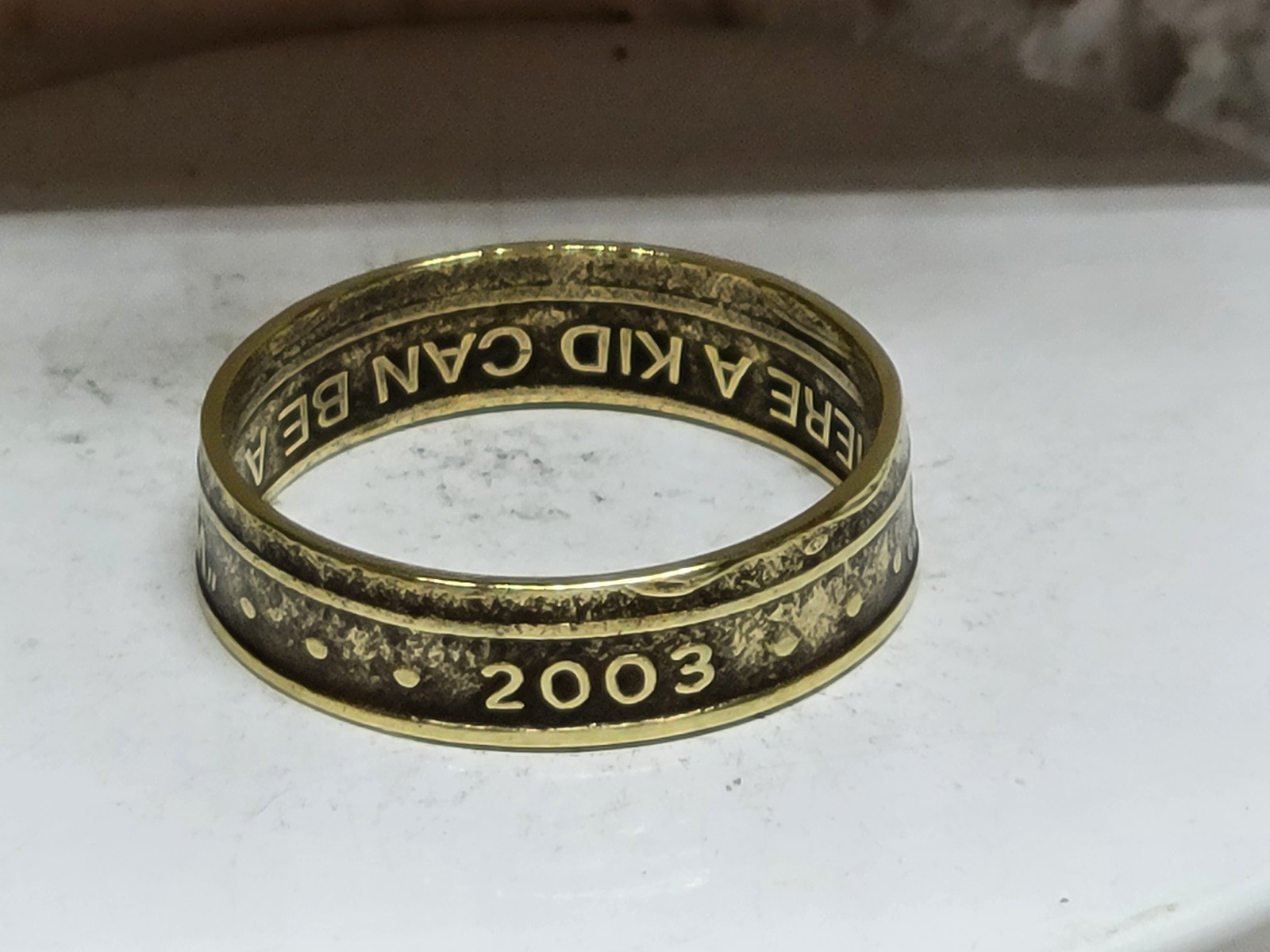 CHUCK e CHEESE - 2003 - Size 12 Token Coin Ring