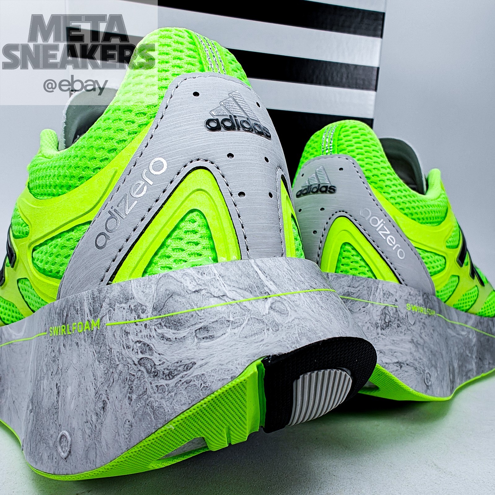 Adidas US 11.5 Men's Green Grey Black Swirlfoam Retro Adizero Aruku JR1612 NIB