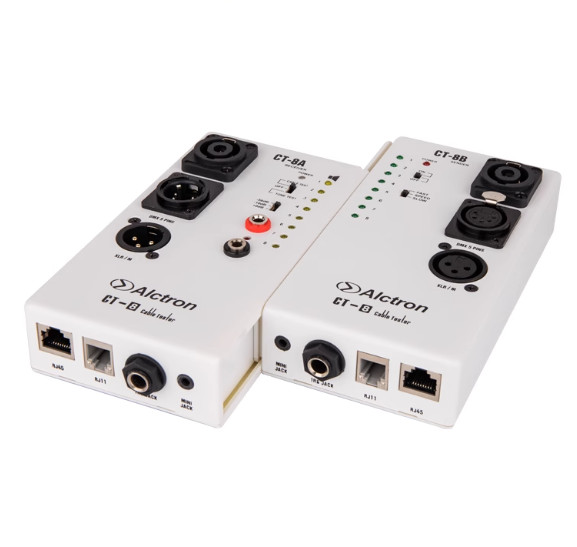 CT-8 Cable Tester Professional Audio Network Line Engineering Cabling Test Tool