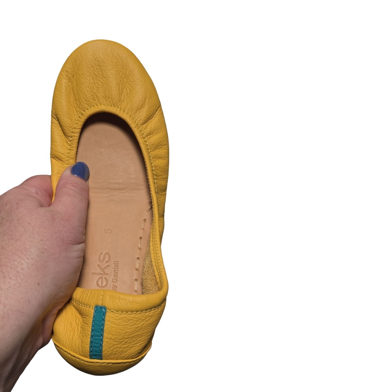 Women's - Tieks by Gavrieli Yellow Leather Flats, Size 5