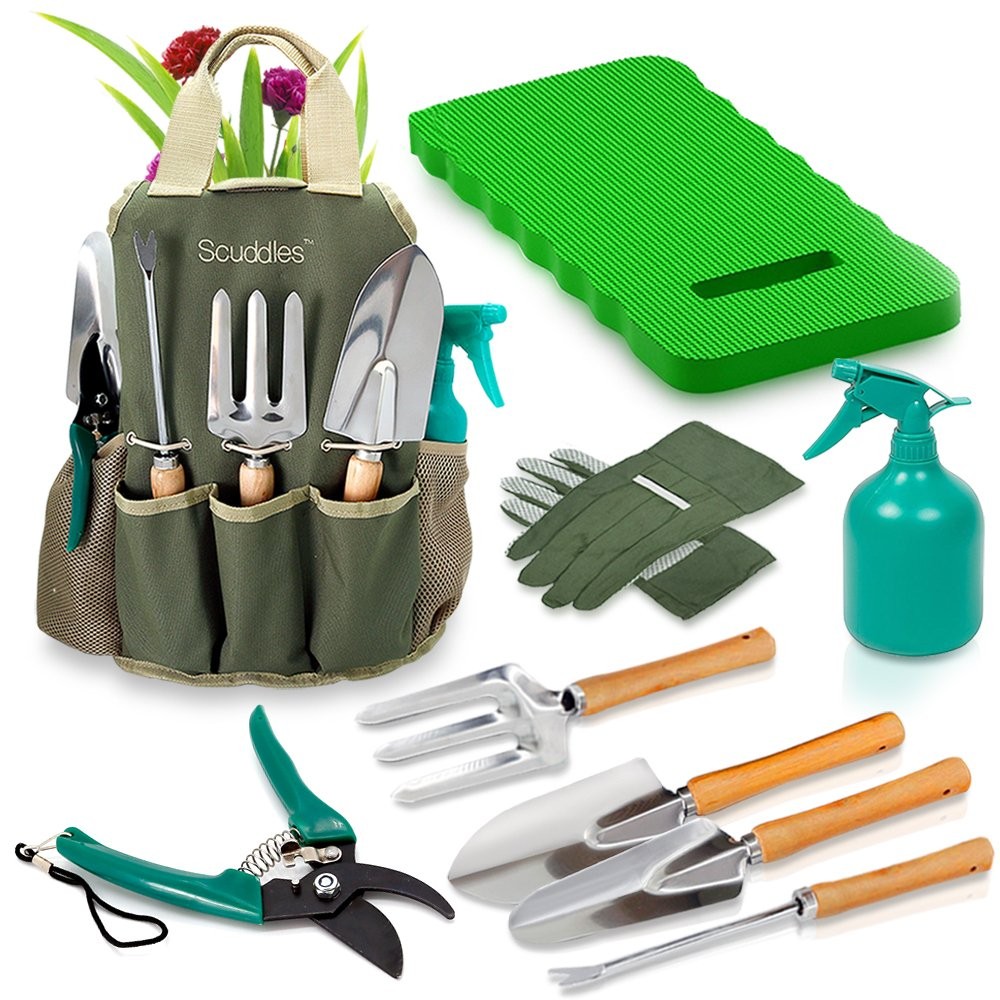 Premium Gardening Kit for Women – 10 Stainless Steel 2, Dark Green