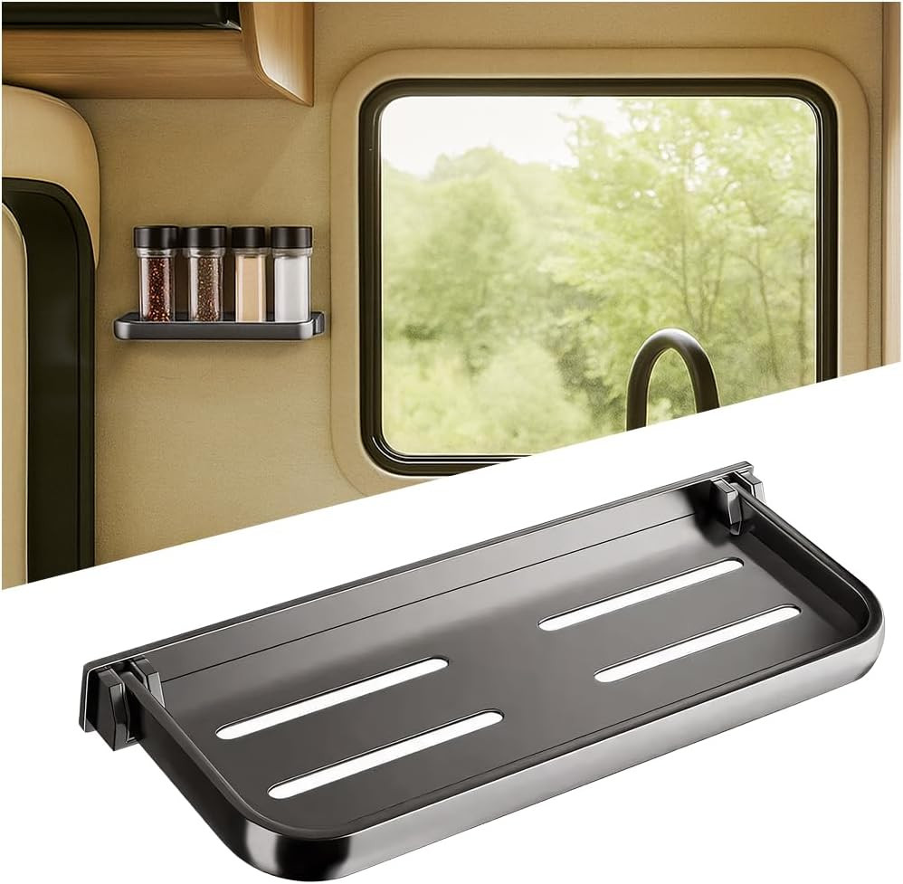 Adjustable Aluminum RV Foldable Shelf for Space-Saving Organization