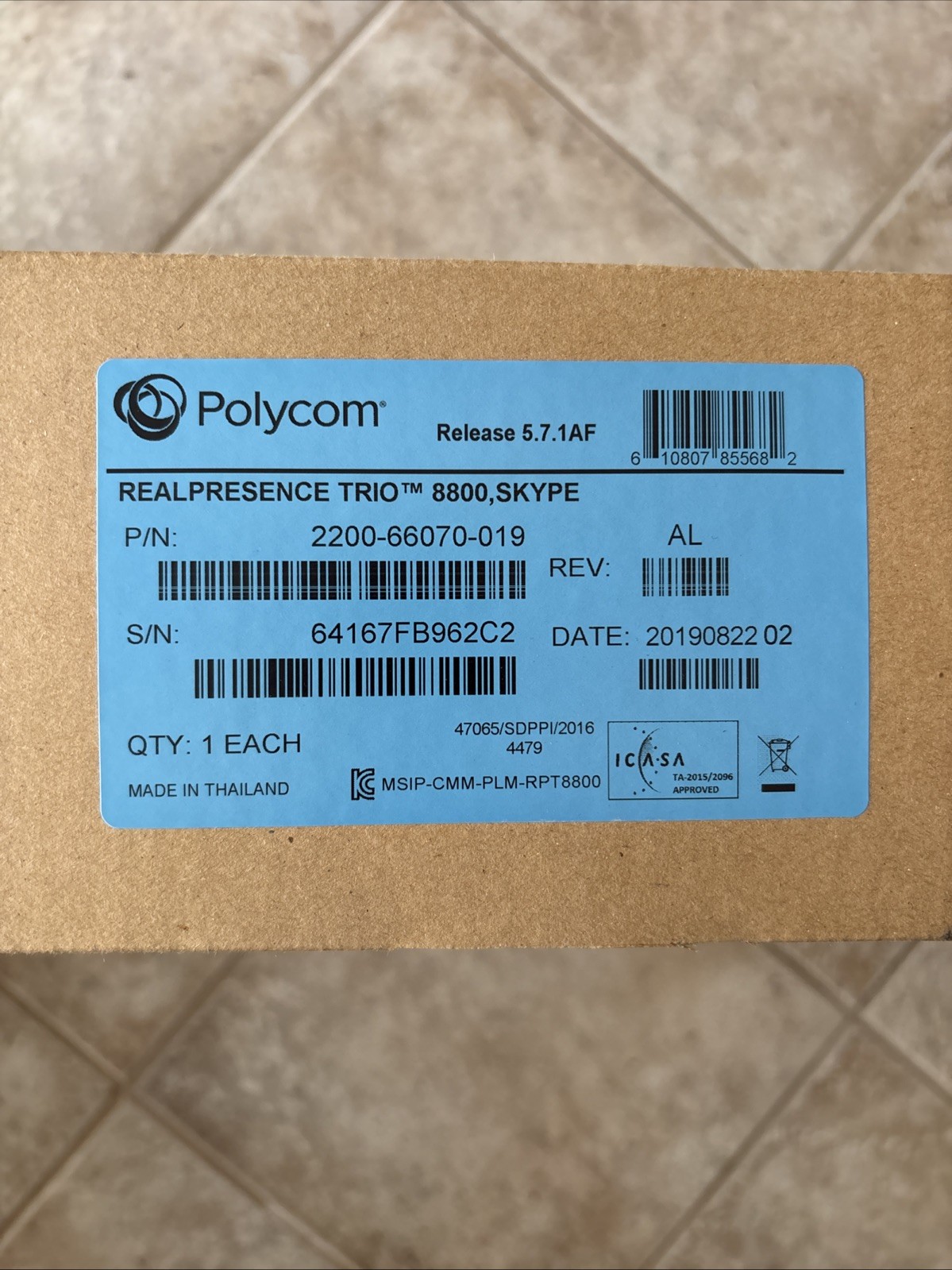Polycom Realpresence Trio 8800 2200-66070-019 Conference Phone