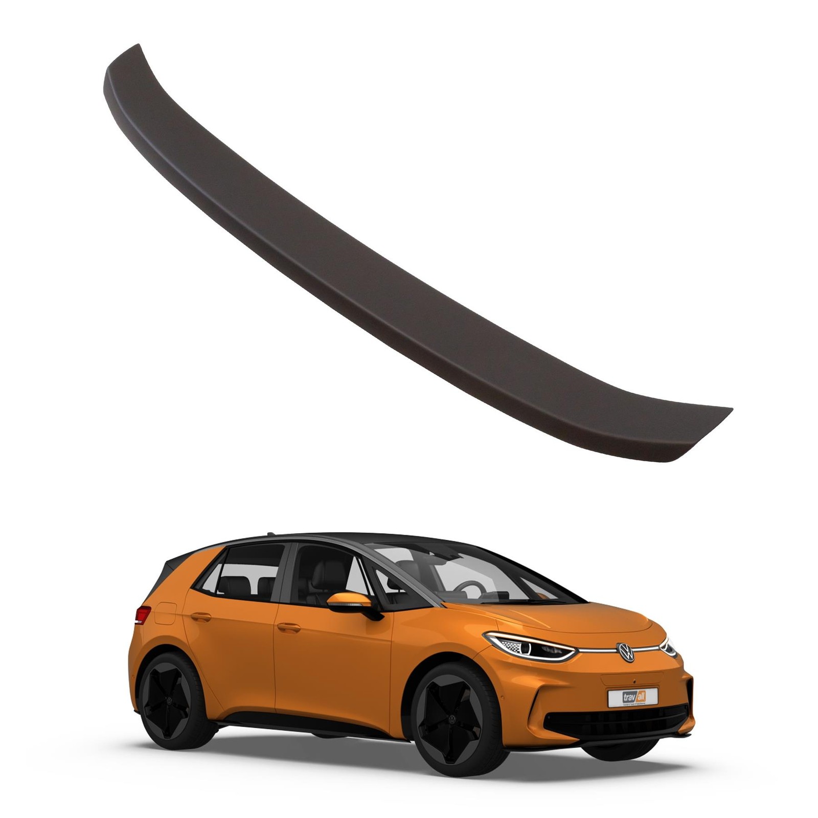 Travall Bumper Protector for VW ID.3 (2020- ) ABS Plastic Rear Scratch Guard
