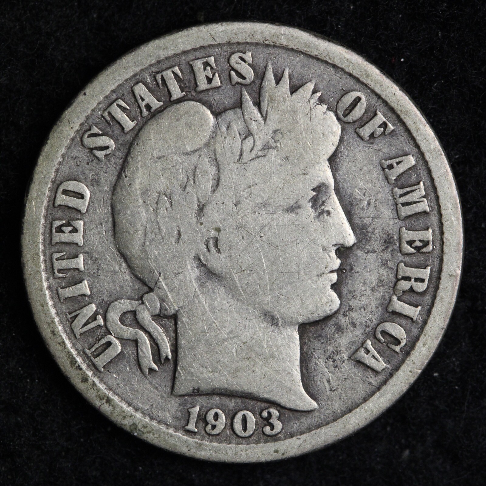 1903 Barber Silver Dime CHOICE FINE E351 JE