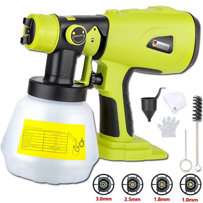 Cordless High Pressure Spray Gun Electric Paint Sprayer For Ryobi 18V Battery