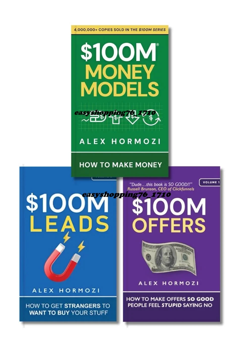 3 BOOK SET $100M Money Models+ $100M Offers+$100M Leads PAPERBACK  USA ITEM