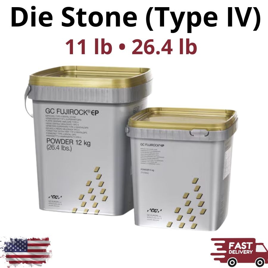 GC Fujirock EP Die Stone Type IV 11-26lb Golden Brown Topaz Beige Dental Model