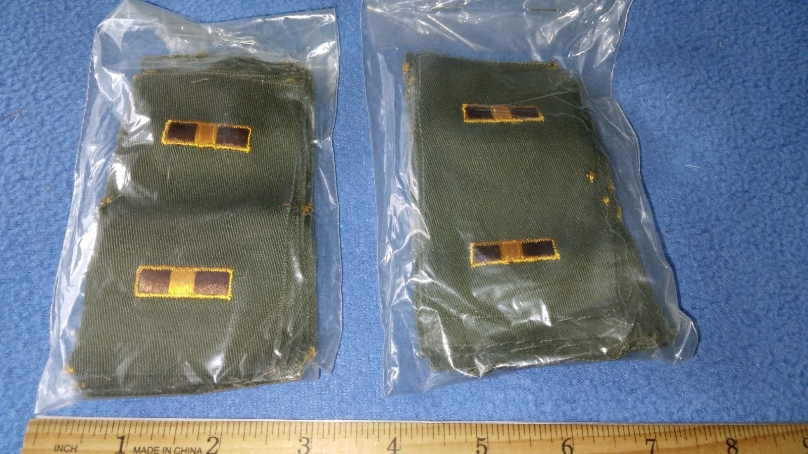 LOT OF 24 PAIRS - VIETNAM ERA -  WARRANT OFFICER SUBDUED SEW-ON PATCHES - NEW