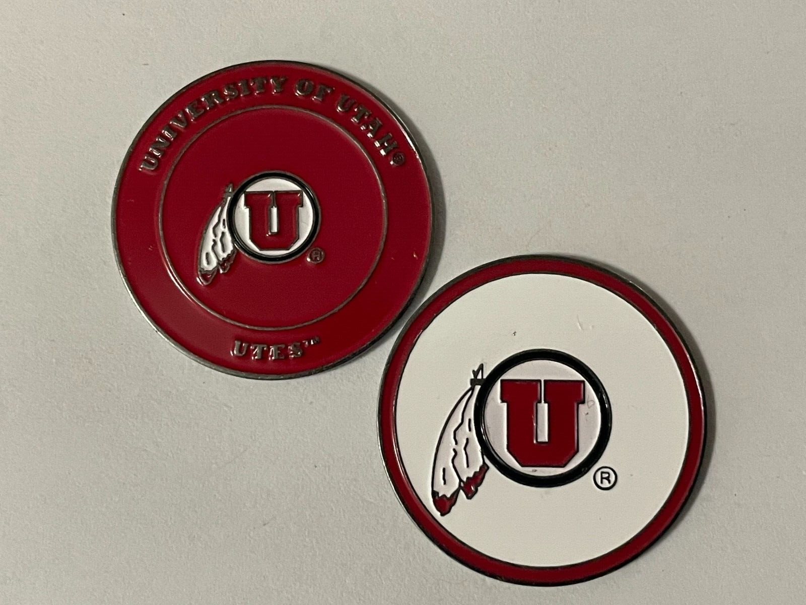 Utah Utes 1" Diameter Double Sided Magnetic Golf Ball Marker NCAA