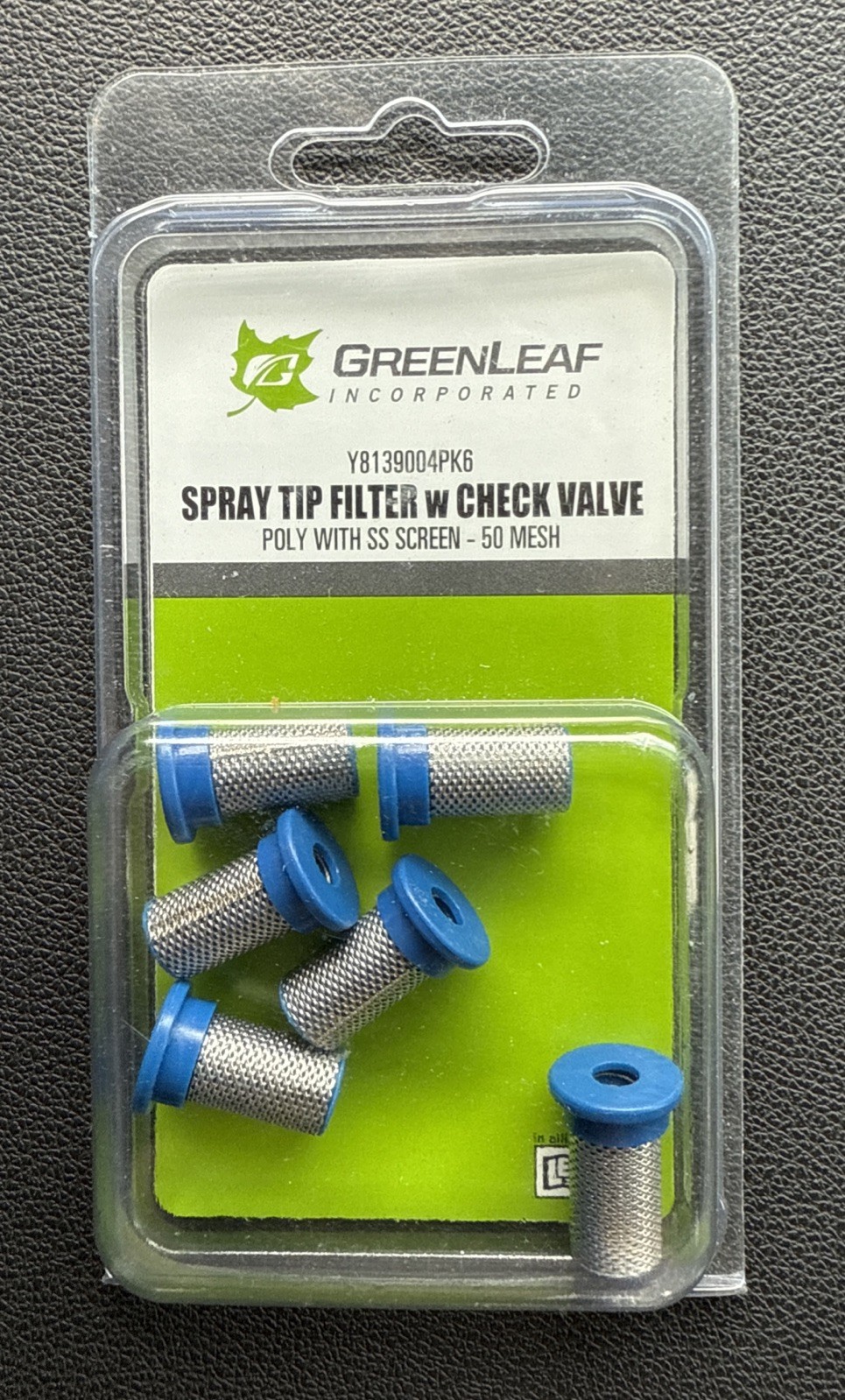Greenleaf Spray Tip Filter Y8139004PK6 Poly w/SS Screen 50 Mesh Brand New