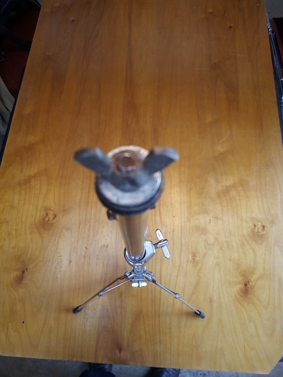3 tripod cymbal/accessory stands plus hihat pull rod - Ludwig, etc.