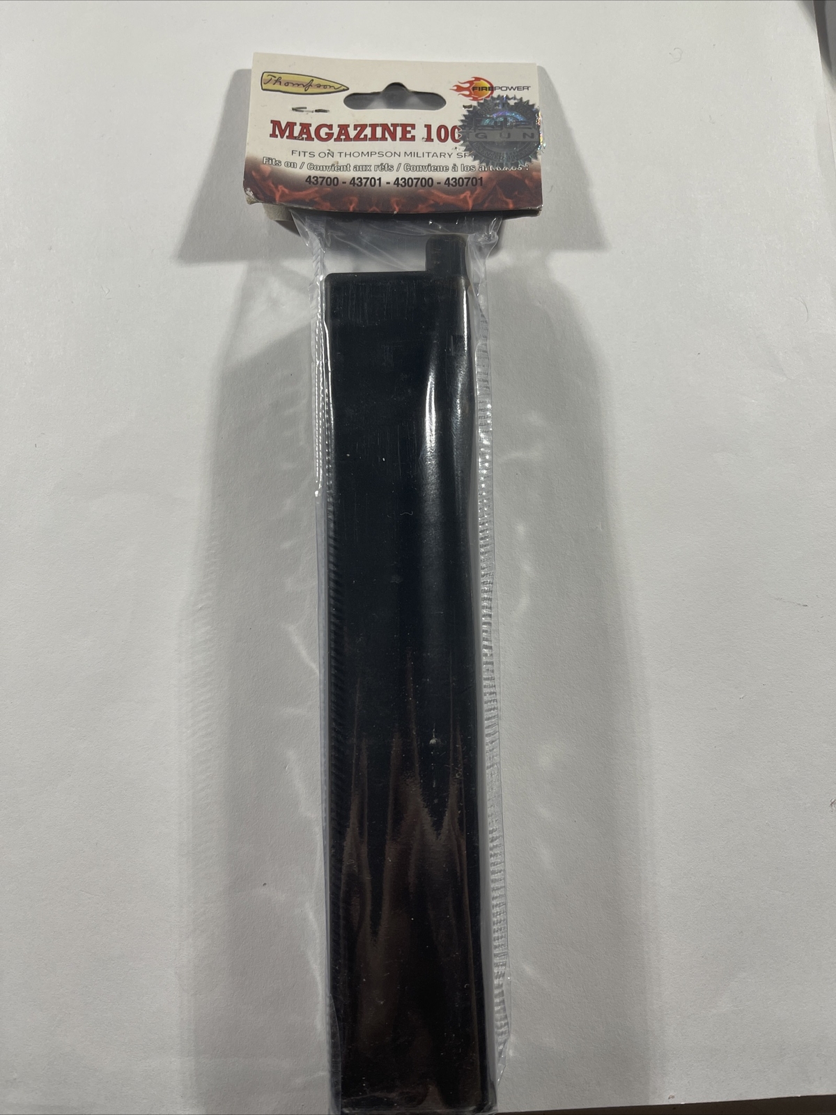 Cybergun Airsoft Thompson 100 Round Magazine Spare Clip For 43700/01 & 430700/01