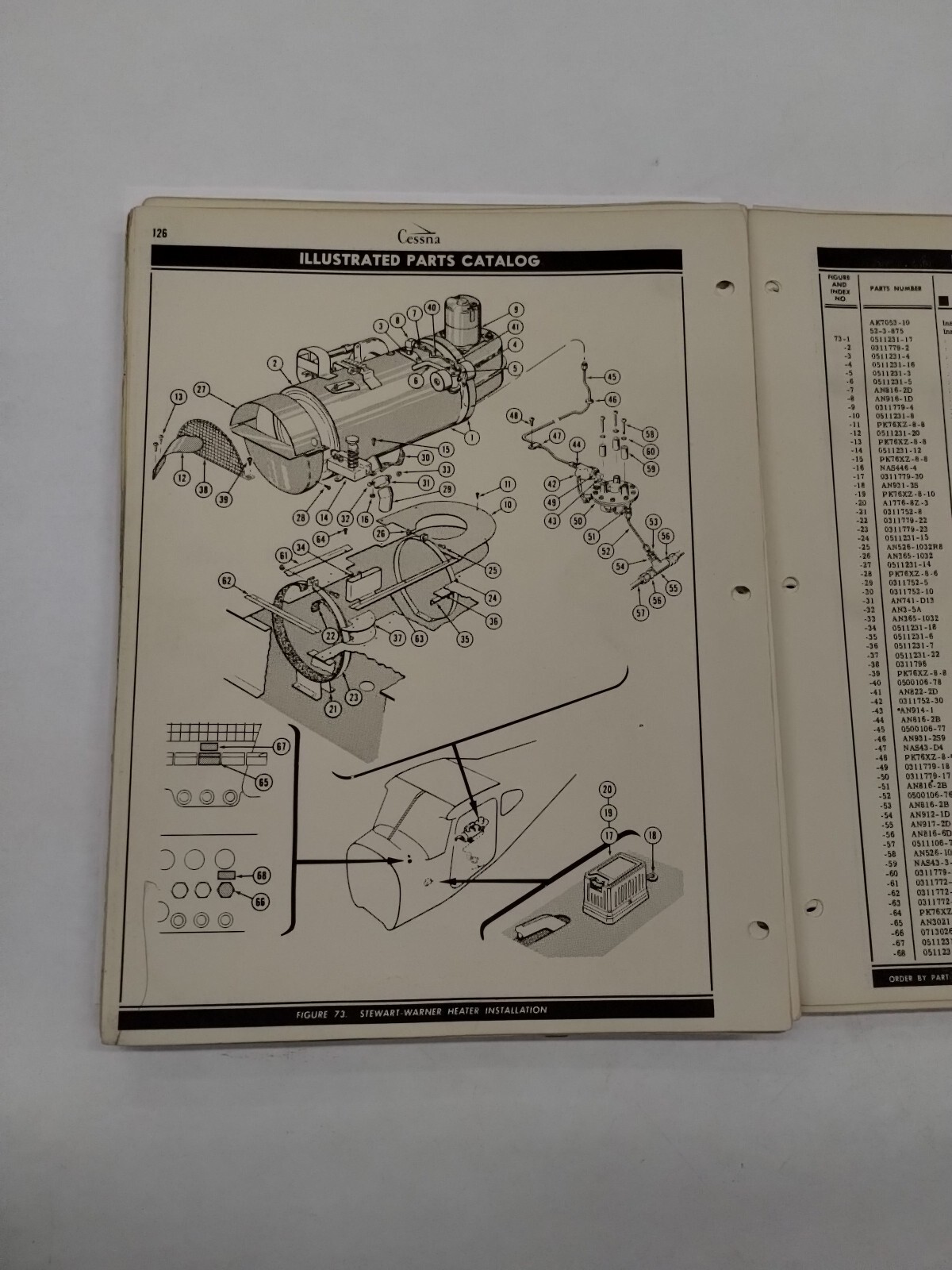 Cessna Model 170B Parts Catalog September 1, 1956-Original