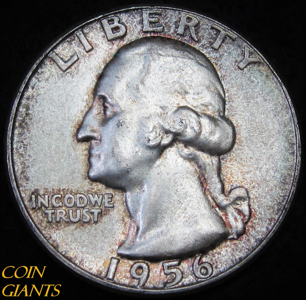 1956-P Washington Quarter GEM BU Uncirculated Philadelphia Mint Toned Coin!