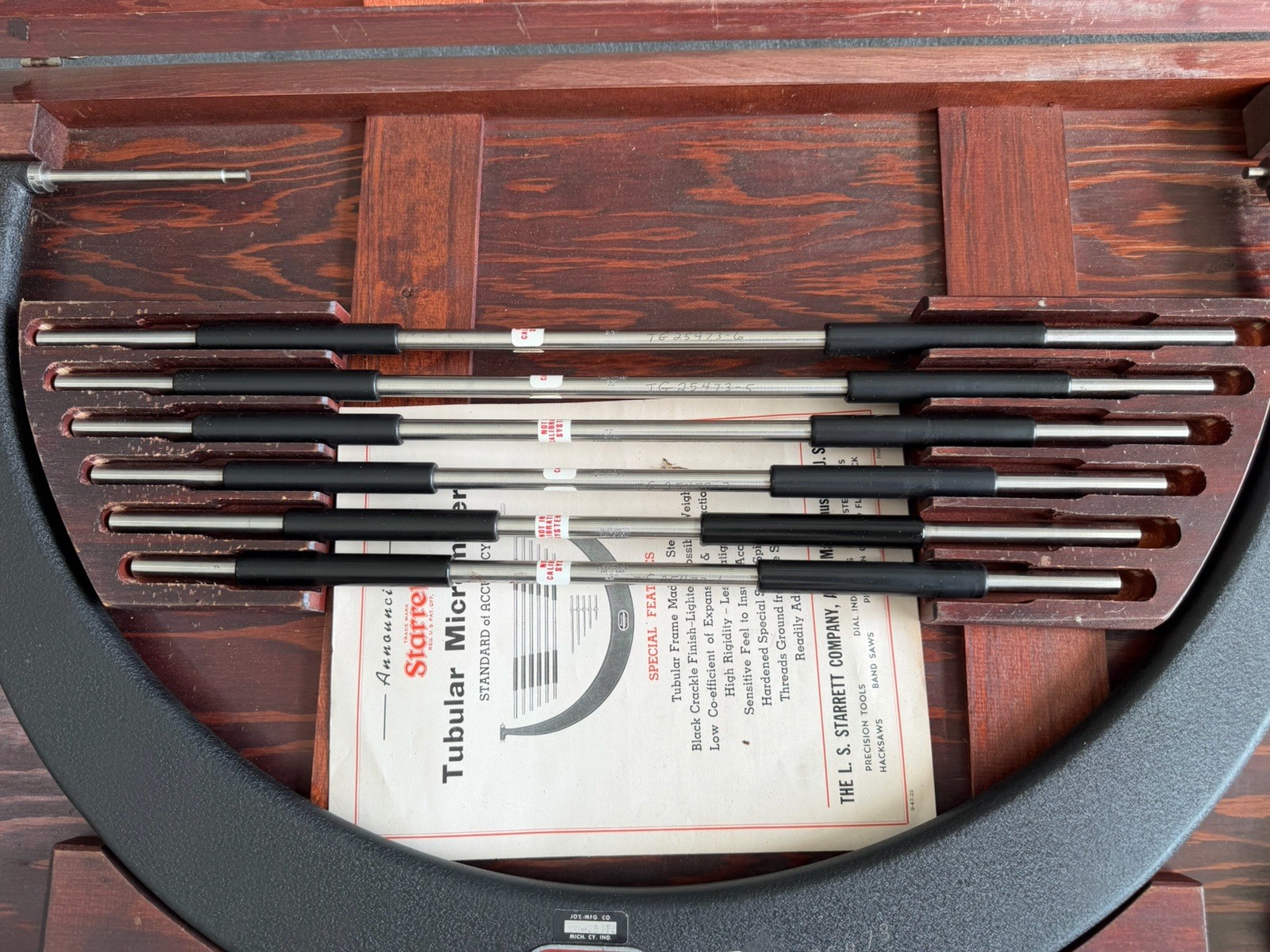 Starrett Model 724 - 18-24" Outside Micrometer Anvil Set - COMPLETE SET - NICE