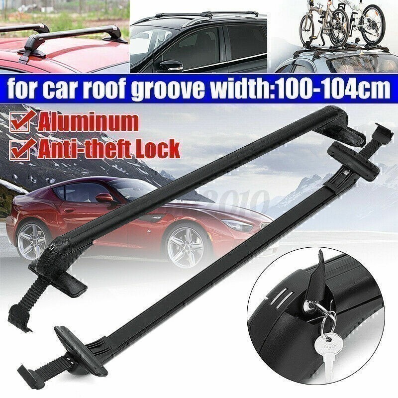 Universal Car Top Roof Rack Cross Bar 41" Luggage Carrier Aluminum w/ Lock