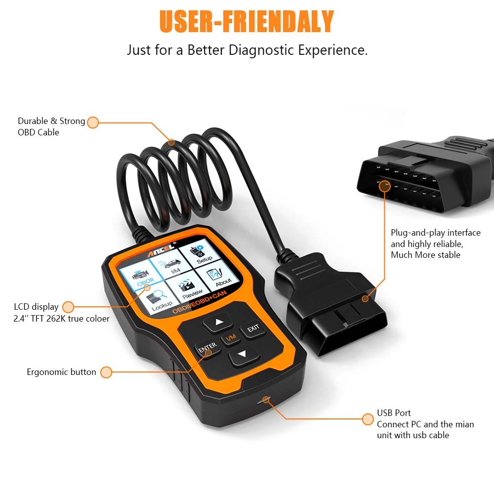 Check Engine Fault Code Reader Automotive OBD2 Scanner Car Diagnostic Scan Tool