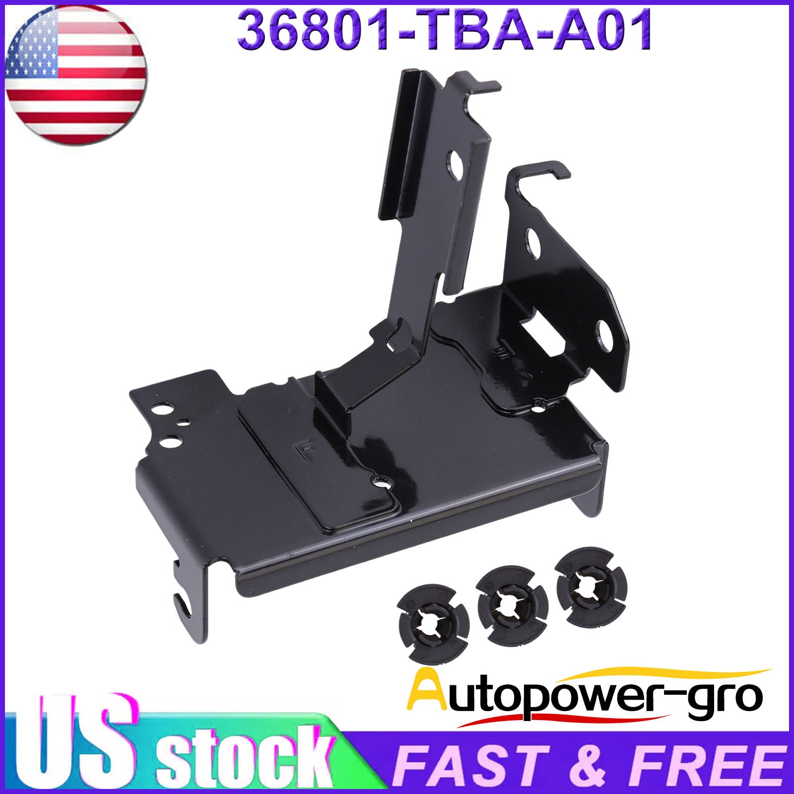 Radar Bracket Black Replacement 36801-TBA-A01 For Honda Civic FC1 FC7 2016-2018
