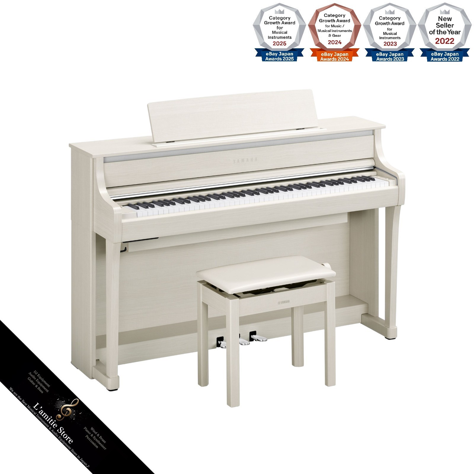YAMAHA CLP-875WB Digital Piano Clavinova 88 Keys CLP-875 White Birch CLP875WB