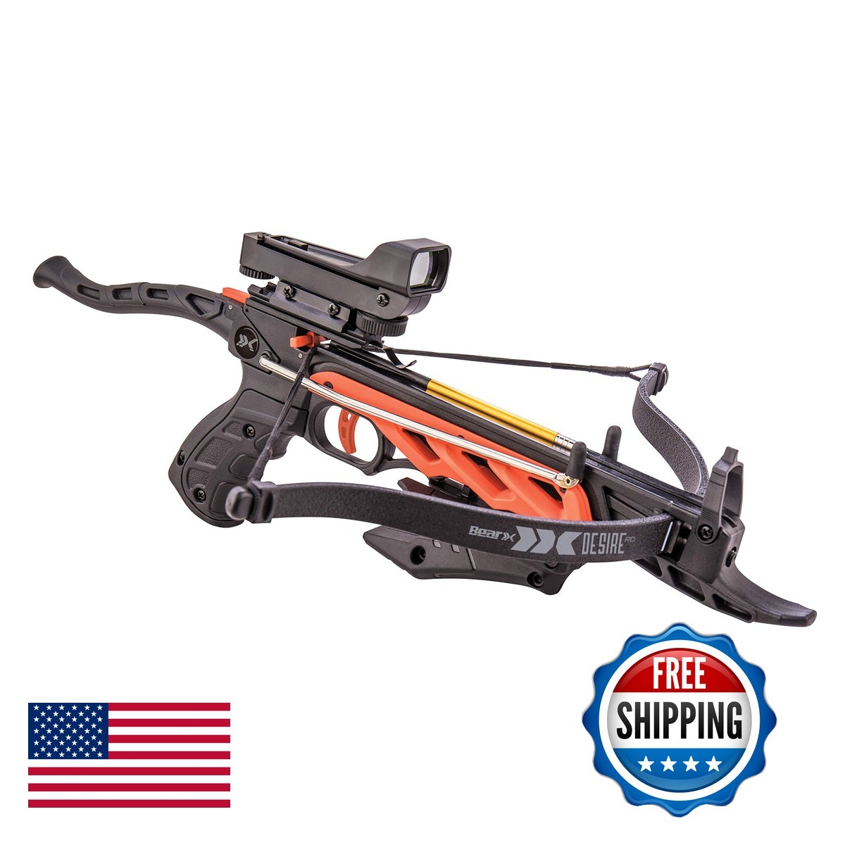 Bear X Desire Rd Self-Cocking Crossbow Red Dot Sight 3 Premium Bolts Black One
