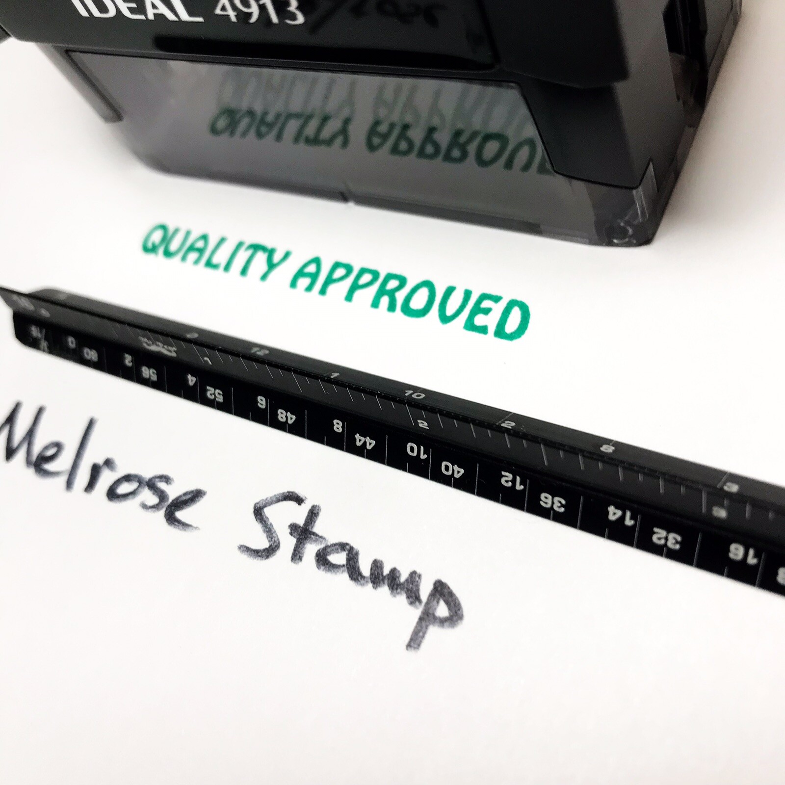 Quality Approved Rubber Stamp Green Ink Self Inking Ideal 4913