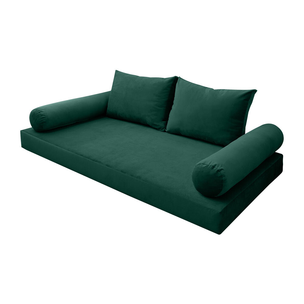 |SLIPCOVER ONLY| S.V1 Velvet Indoor Daybed Mattress Pillow Knife Edge Full AD317