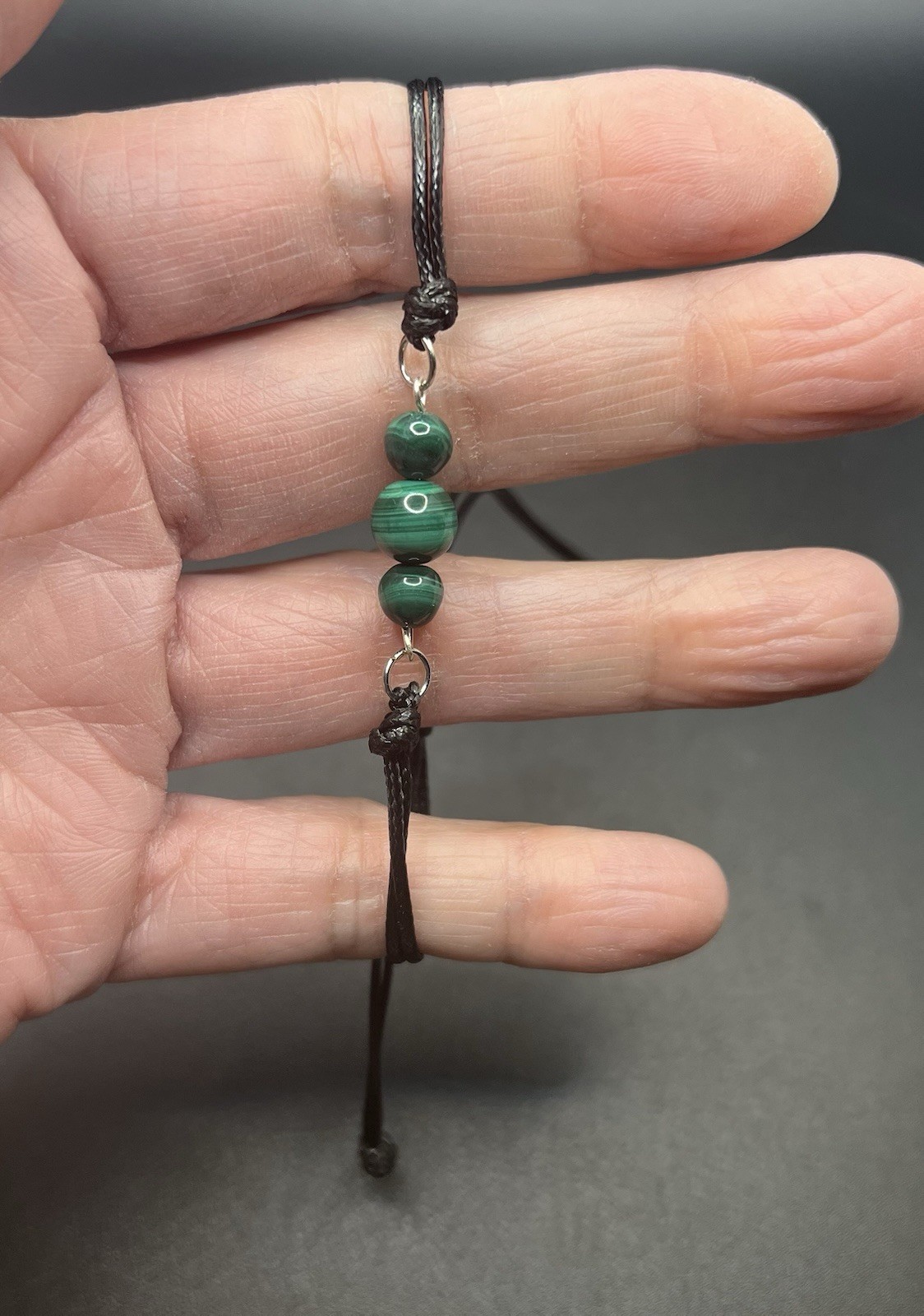 Malachite Genuine Authentic Stone Adjustable Bracelet