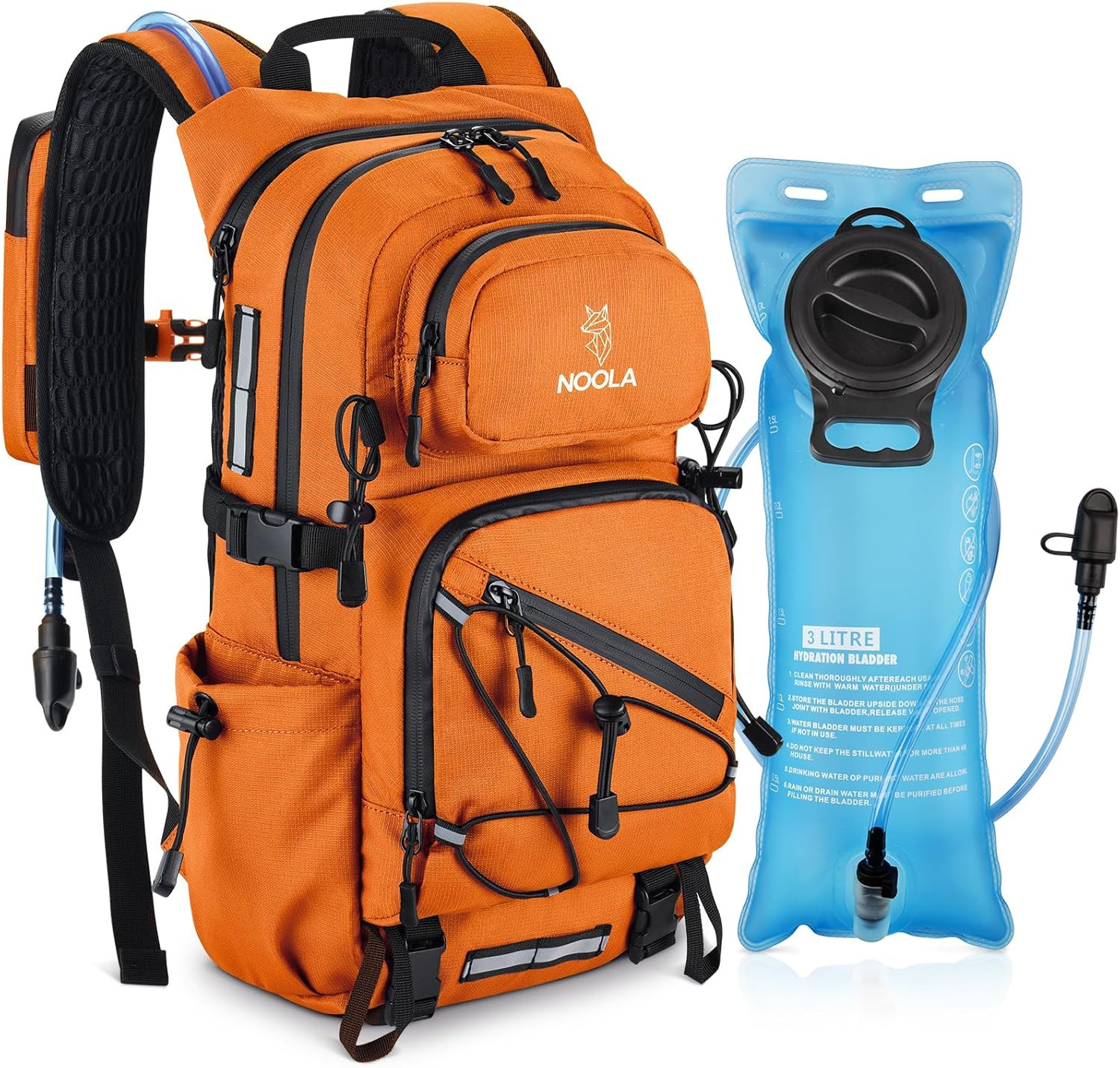 Hydration Hiking Backpack with 3L Water Bladder - 25L Water Backpack for Cycling