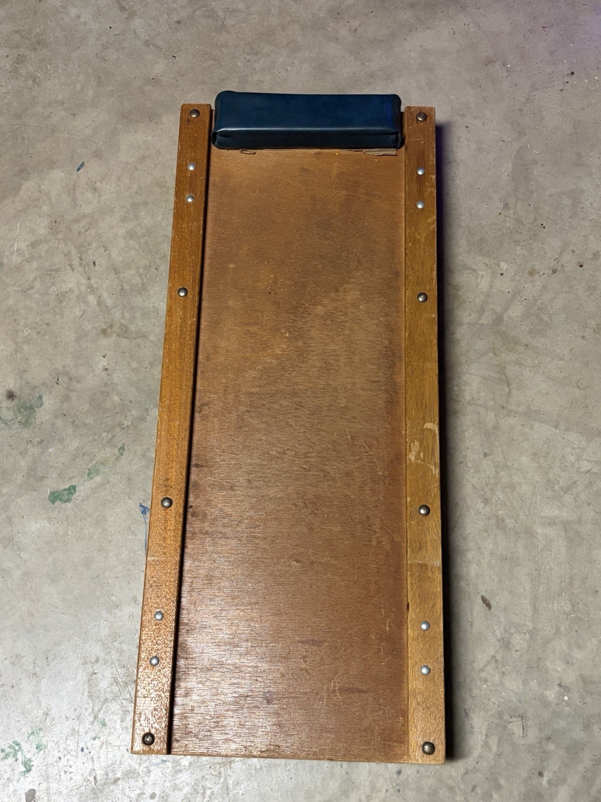 Vintage Wooden Mechanic Creeper 36x15 Roll-Over Casters Padded
