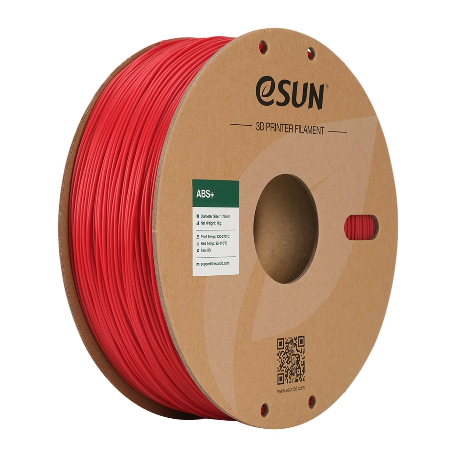 eSUN ABS+ 3D Printer Filament 1.75mm 1kg/Spool Fire Engine Red ABS Plus Filament
