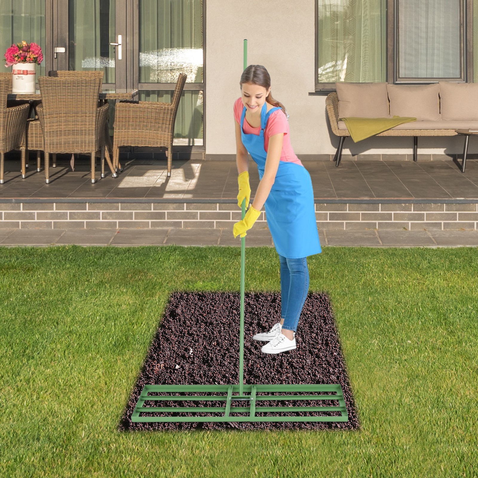 Lawn Leveling Rake, Lawn Leveler Tool, Lawn Leveling Rake for Yard