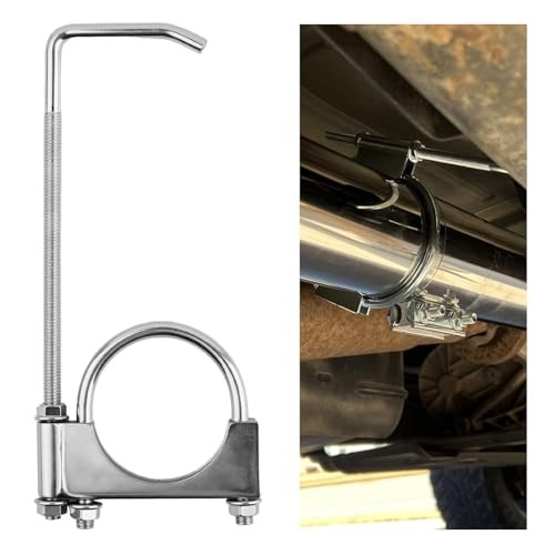 2.5 Inch Exhaust Hangers,Heavy Duty Adjustable 2.5 Exhaust Clamp with Muffler