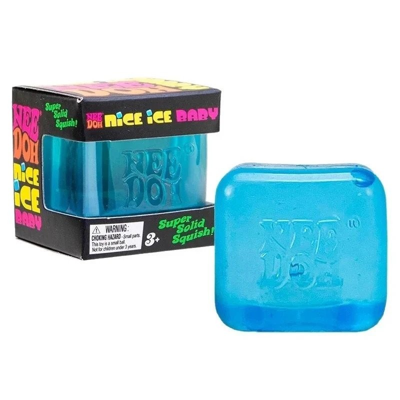 Nee Doh Nice Cube - Super Solid Squish! (Blue) - Brand New/Factory Sealed! TL