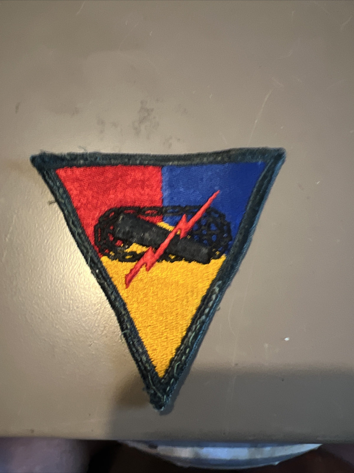VINTAGE WWII US Armored Division 3.5" uniform patch