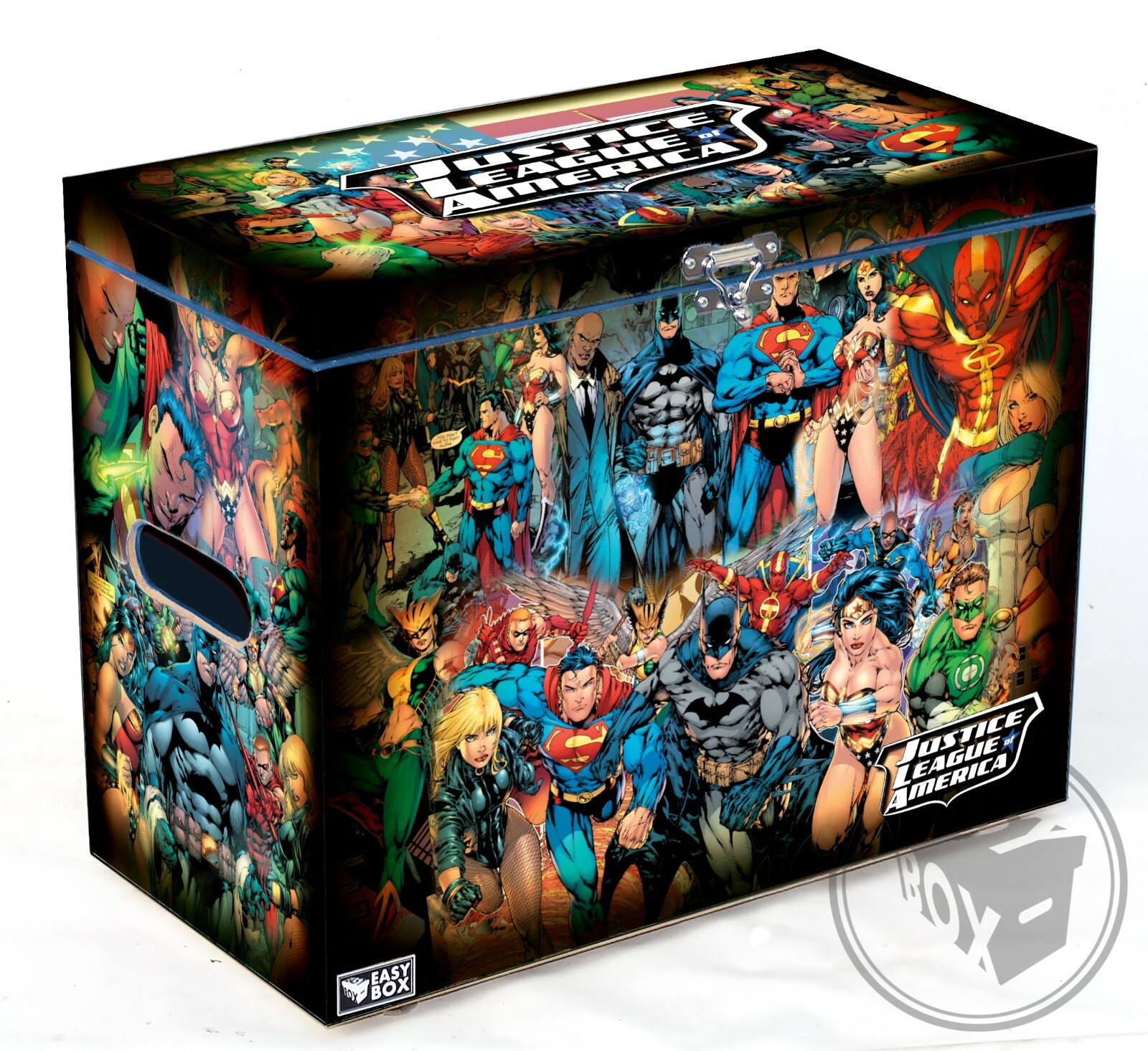 Justice League (by Ed Benes) - Large Comic Book Hard Storage Box Chest MDF